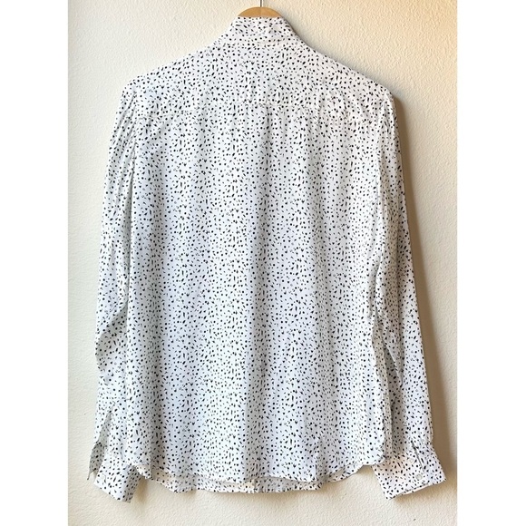 G. Label by Goop Barbara Silk Blend Tie Neck Button Down Blouse Sz 10 - Picture 9 of 16